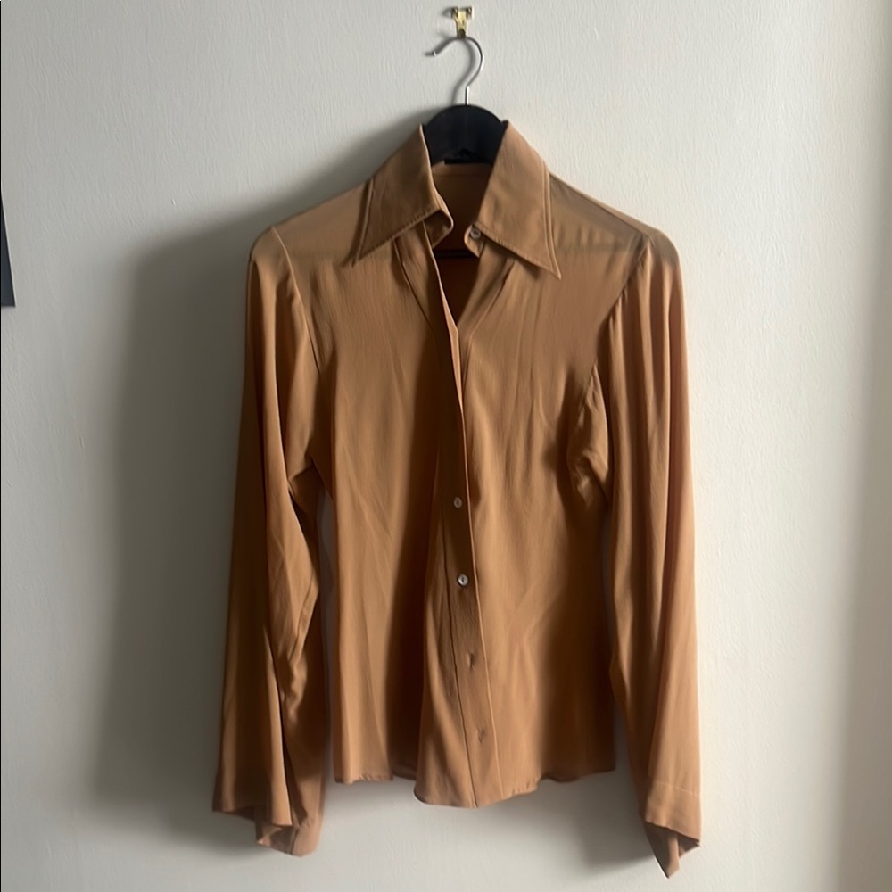 Dolce & Gabbana Camel Button-Up Shirt